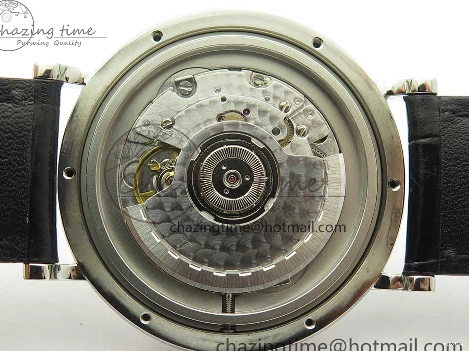 MIROTIME 0808 Portofino Automatic SS FKF 1:1 Best Edition White Dial RG Markers on Black Leather Strap A Stretchable 7141